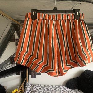 Orange striped shorts